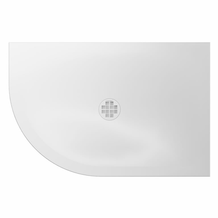 Cutout image of Crosswater Creo 1200 x 800mm Offset Quadrant Dolomite Shower Tray